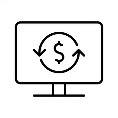 thin line corporate governance icon, Vector illustration, on white background.