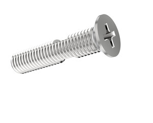 Bolt isolated on transparent background. 3d rendering - illustration