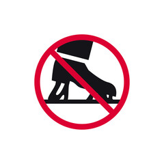 No chewing gum prohibited sign, forbidden modern round sticker, vector illustration.