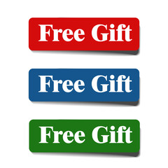 Free Gift tags 3 colors green - blue- red 