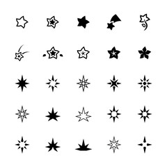 Star logo icon set
