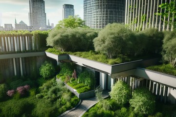 Green City Park Concept AI Generative