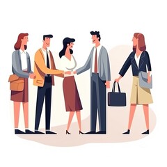 Collaboration in business. After a successful deal, businesspeople shake hands. Successful discussions, agreement, relationship, and meeting of partners. generative ai