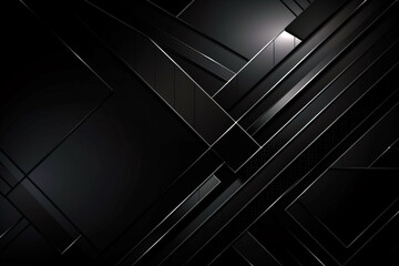 Obraz premium Modern black abstract background. Digitally generated AI image