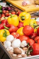 tomatoes, pepper, fresh veggies for grill season