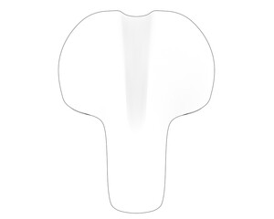 Bike saddle isolated on transparent background. 3d rendering - illustration