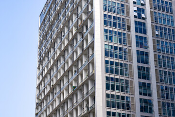 Obraz premium Close-up of modern buildings in a city