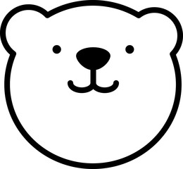 Cute Bear Outline icon