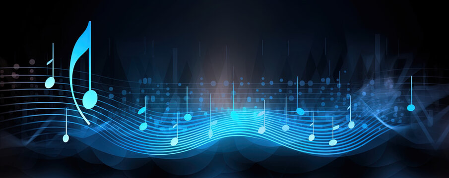 Kunstvoller abstrakter E-Gitarre Hintergrund Banner, Musik Hintergrund