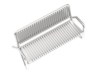 Bench isolated on transparent background. 3d rendering - illustration