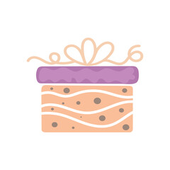 Gift box set, gift illustrations, colorful silhouettes with bows and ribbons, vector