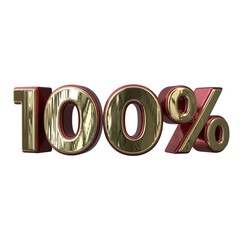 100 percent 3D render transparent background