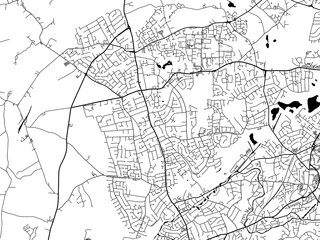 A vector road map of the city of  Kingswinford in the United Kingdom on a white background.