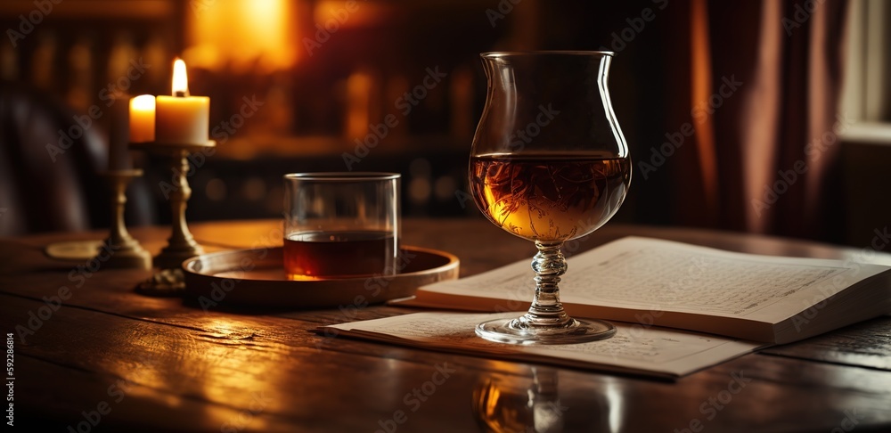 Poster careful while picking out an alcoholic beverage at a bar generative ai