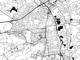 A vector road map of the city of  Farnborough in the United Kingdom on a white background.