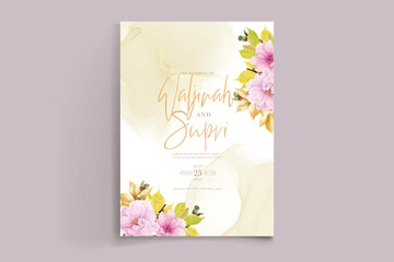 elegant cherry blossom summer floral card