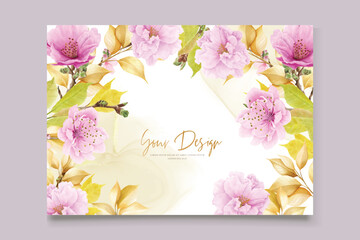 elegant cherry blossom summer floral card