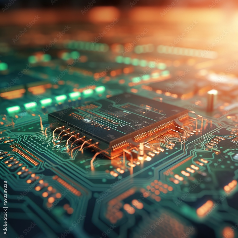 Poster computer circuit board. generative ai