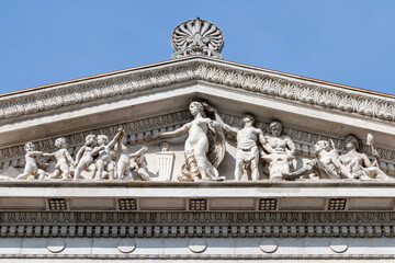 Fototapeta na wymiar detail of the facade of luxury palace.