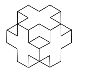 Composite image of geometric shape