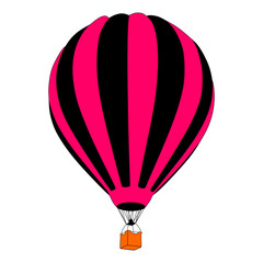 Fototapeta premium hot air balloon isolated white 