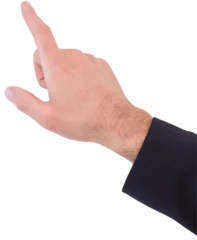 Fototapeten Businessmans hand pointing in suit jacket © vectorfusionart