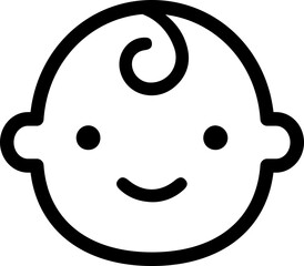 Baby outline icon