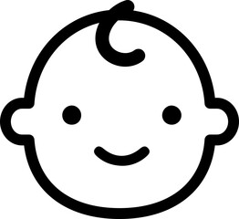 Baby outline icon