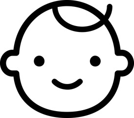 Baby outline icon