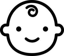 Baby outline icon