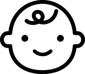 Baby outline icon