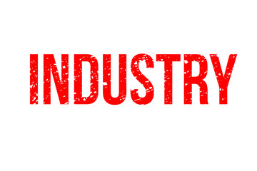 Digitally generated image of Industry text 