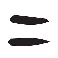 Equal to sign on white background