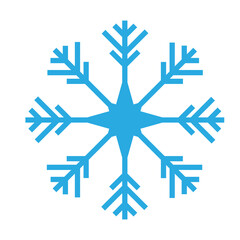 Delicate digital blue snowflake design