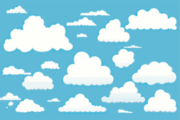 white clouds on a blue sky