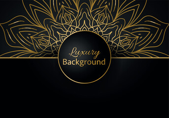 Luxury vector mandala background design with golden color pattern. Vector ornamental mandala design.