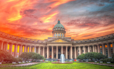 Kazan Cathedral in the city of St. Petersburg.
