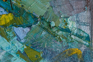 Abstract background closeup of a painting with brushstrokes. Rough art paint smear. Large...