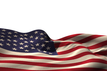 Naklejka premium Digitally generated american flag rippling