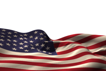 Digitally generated american flag rippling