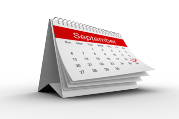 Marking on month of September