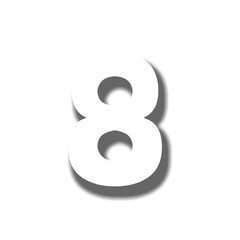 Number eight 8 sign symbol for design elements