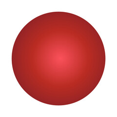 red glossy sphere circle for design elements 