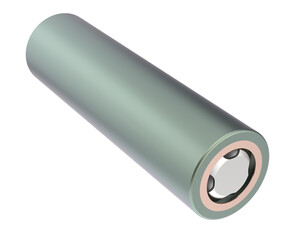 Battery isolated on transparent background. 3d rendering - illustration