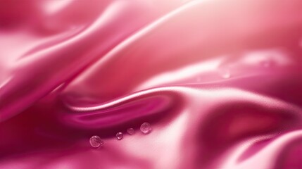 Obraz premium pink silk background with waterdrops