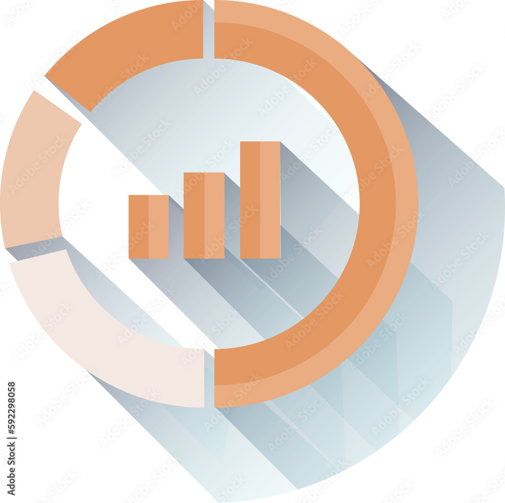 Poster Digital composite of bar graph 