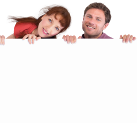 Couple looking at the camera