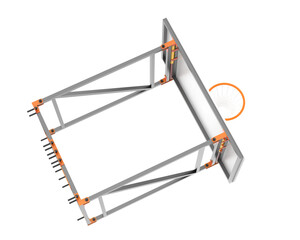Basketball hoop isolated on transparent background. 3d rendering - illustration