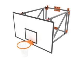 Basketball hoop isolated on transparent background. 3d rendering - illustration © Elscar Studios
