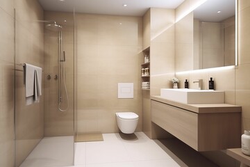 Naklejka na ściany i meble interior of a modern bathroom.